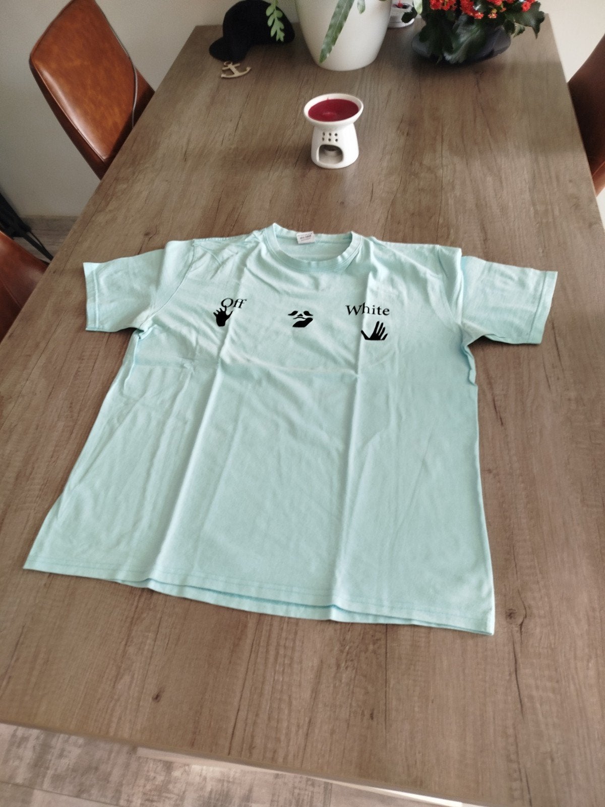 Heren off white shirt maat Xl, Ophalen of Verzenden, Zo goed als nieuw, Maat 56/58 (XL), Zwart