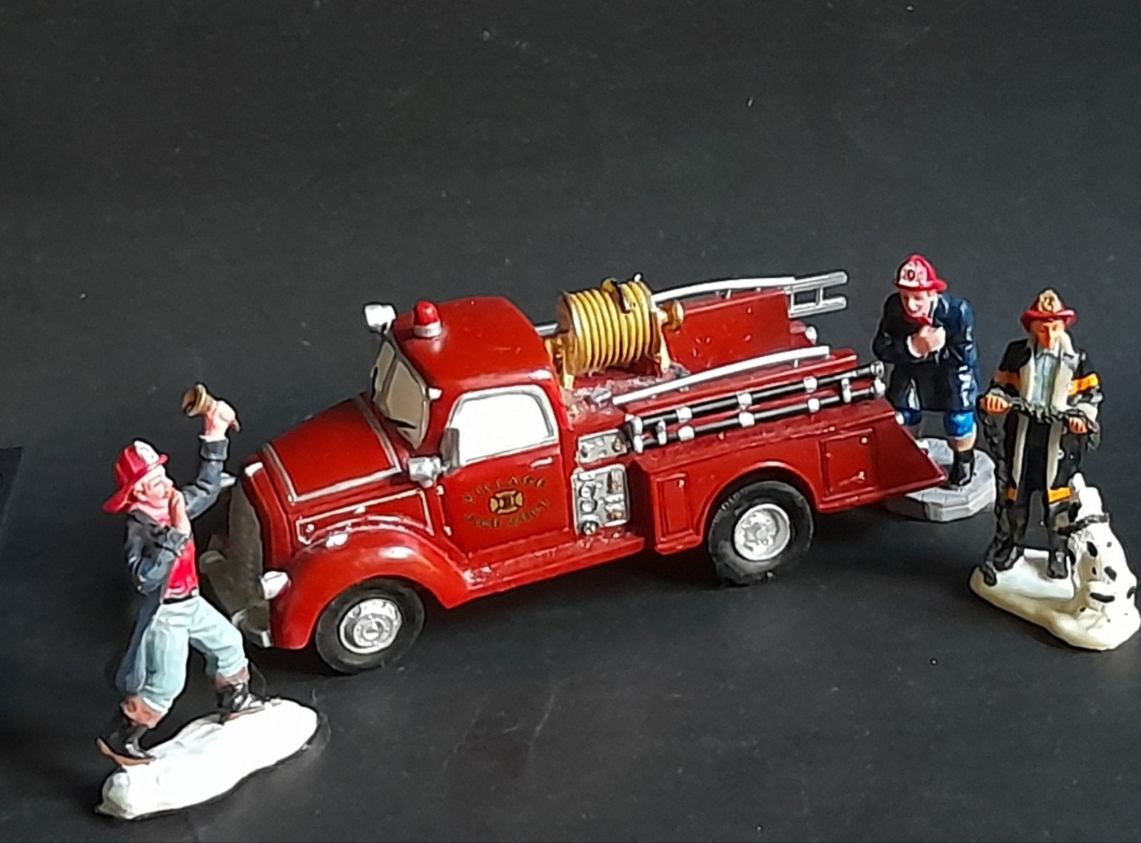 lemax set b43 brandweer auto kerstdorp kersthuisjes, Diversen, Verzenden