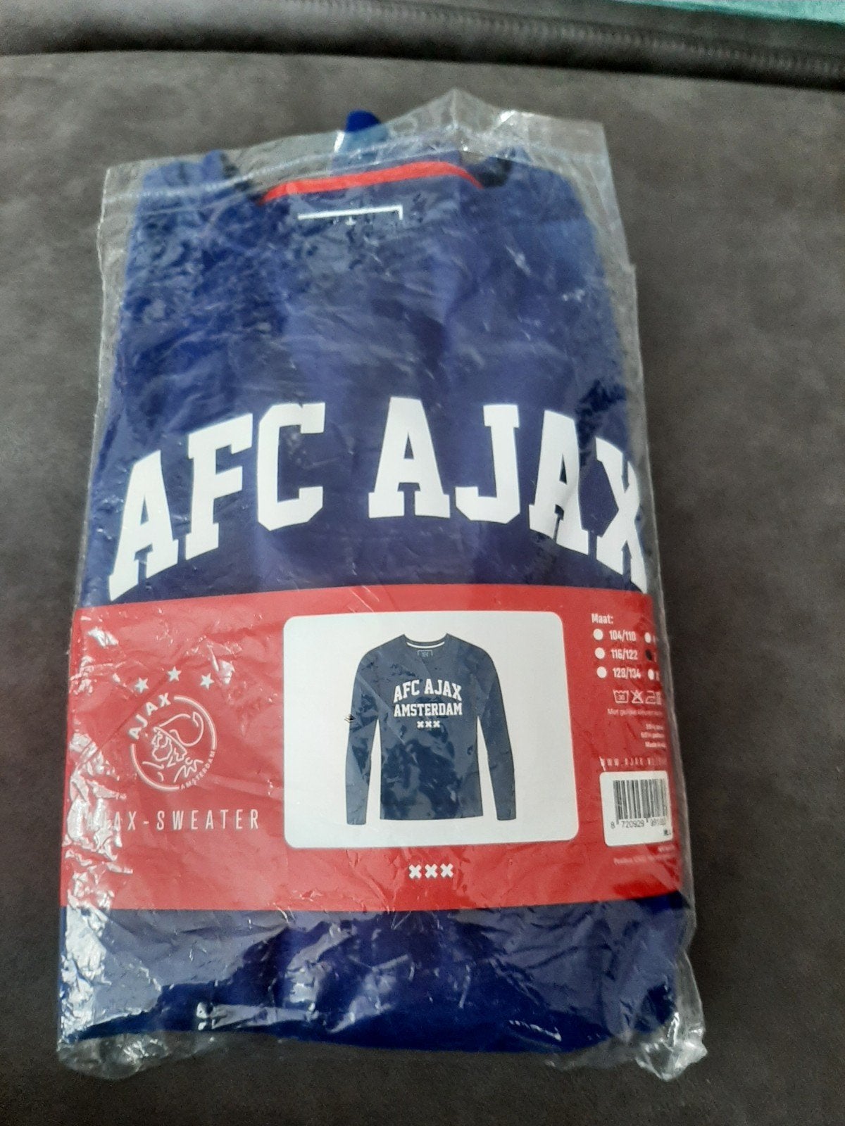 Nieuwe Ajax sweater maat L valt als M, Ophalen, Nieuw, Blauw