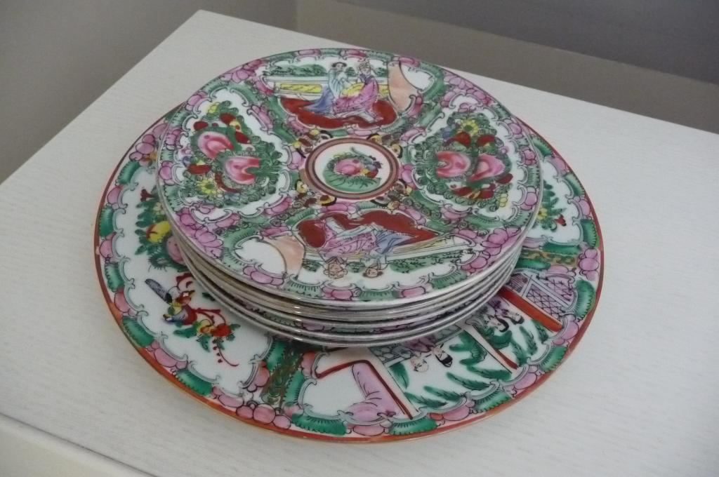 Gebakstel van Famille Verte, Antiek en Kunst, Antiek | Porselein, Ophalen of Verzenden