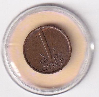 1 Cent 1965 Zeer Fraai met Diverse Muntkleuren, Postzegels en Munten, Munten | Nederland, Verzenden, Koningin Juliana, 1 cent