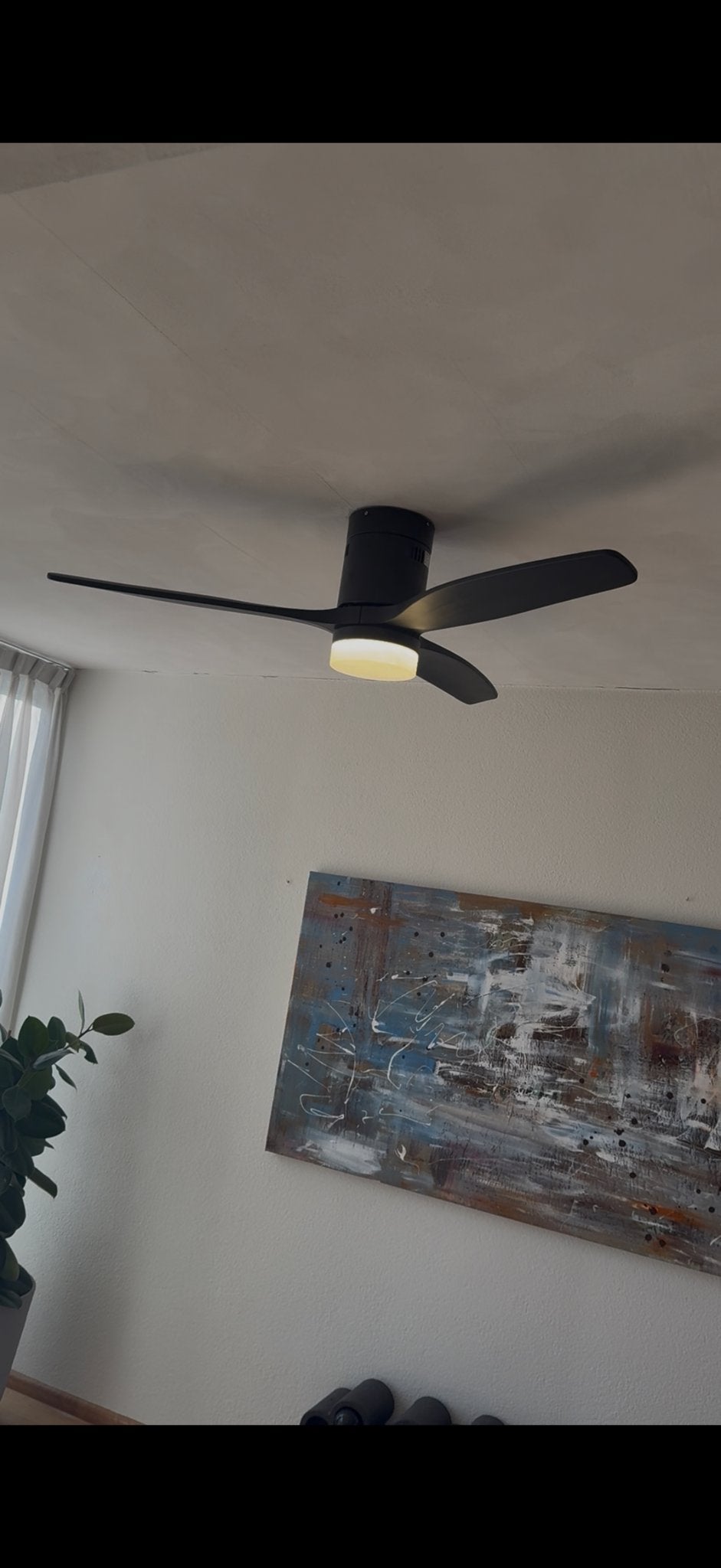 Nieuw Moderne Zwarte Plafondventilator met Verlichting, Ophalen, Nieuw, Hout, Overige fittingen
