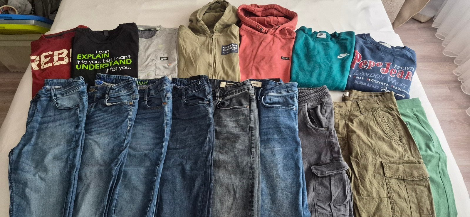 Pakket jongenskleding maat 170-176, Broek, Gebruikt, Jongen, Diverse merken