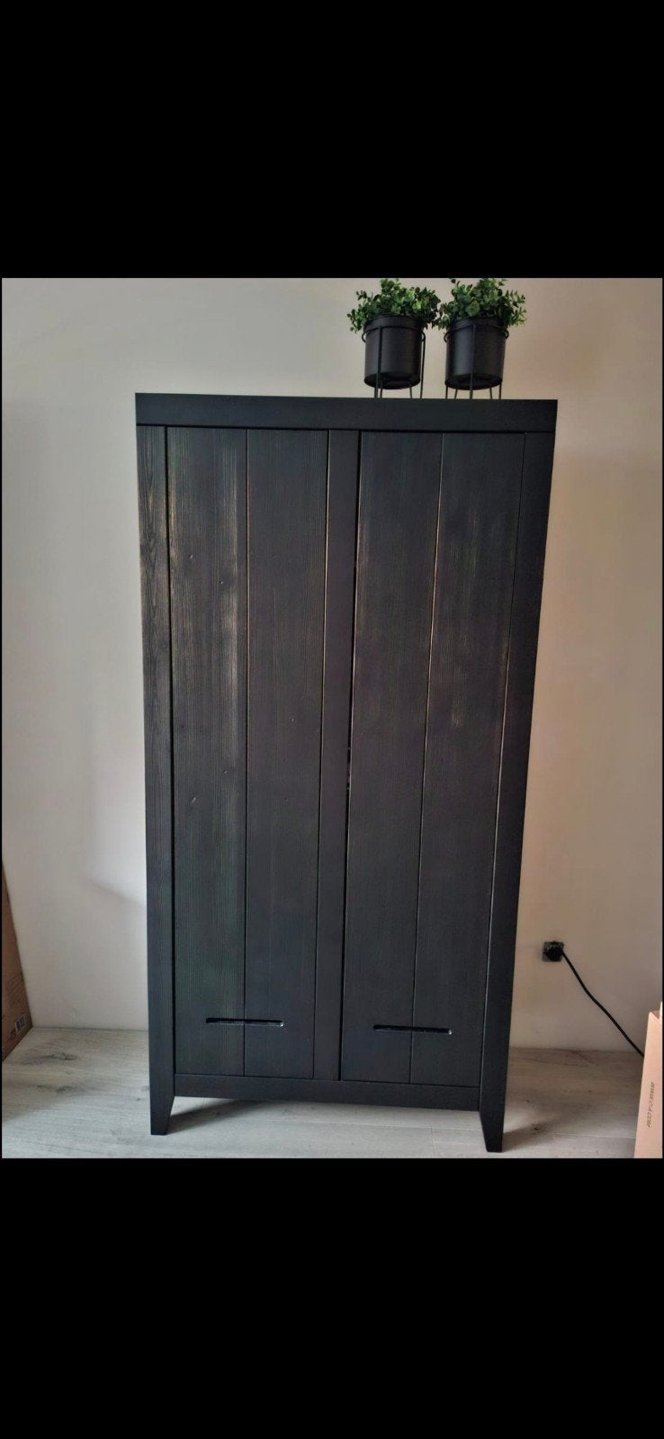 Woood Kluiskast Zwart Gelakt - Stoer Industrieel Design, Ophalen, 50 tot 100 cm, 150 tot 200 cm, 25 tot 50 cm