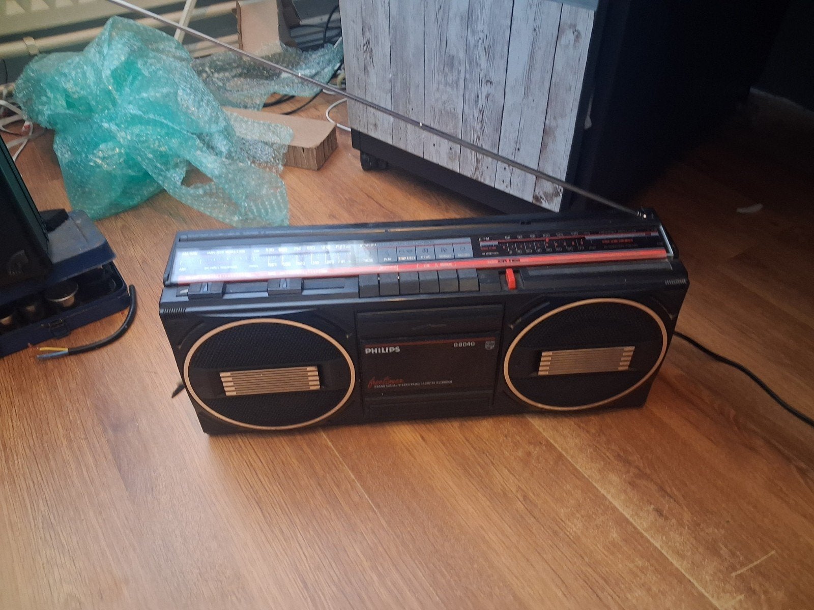 Vintage Philips D8040 Freetimer Radio Cassette Recorder, Ophalen of Verzenden, Zo goed als nieuw, Radio
