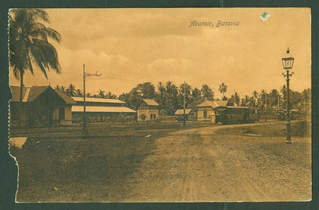 AK Nederlands Indie Batavia Abatoir 1910, Verzamelen, Ophalen of Verzenden, Voor 1920, Gelopen, Gelderland
