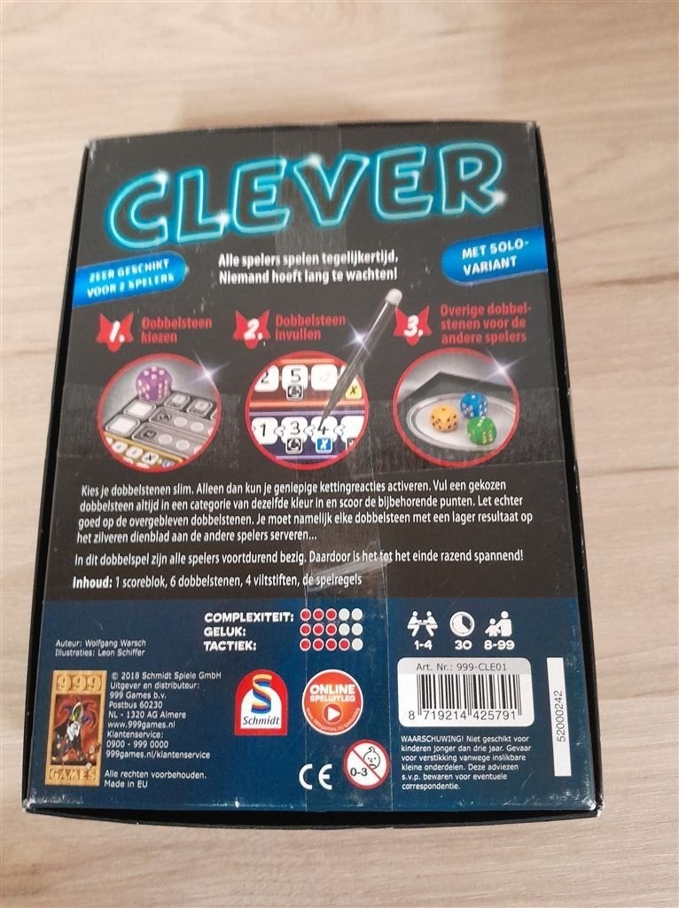 Clever - 999 games - s4575, Verzenden, Zo goed als nieuw