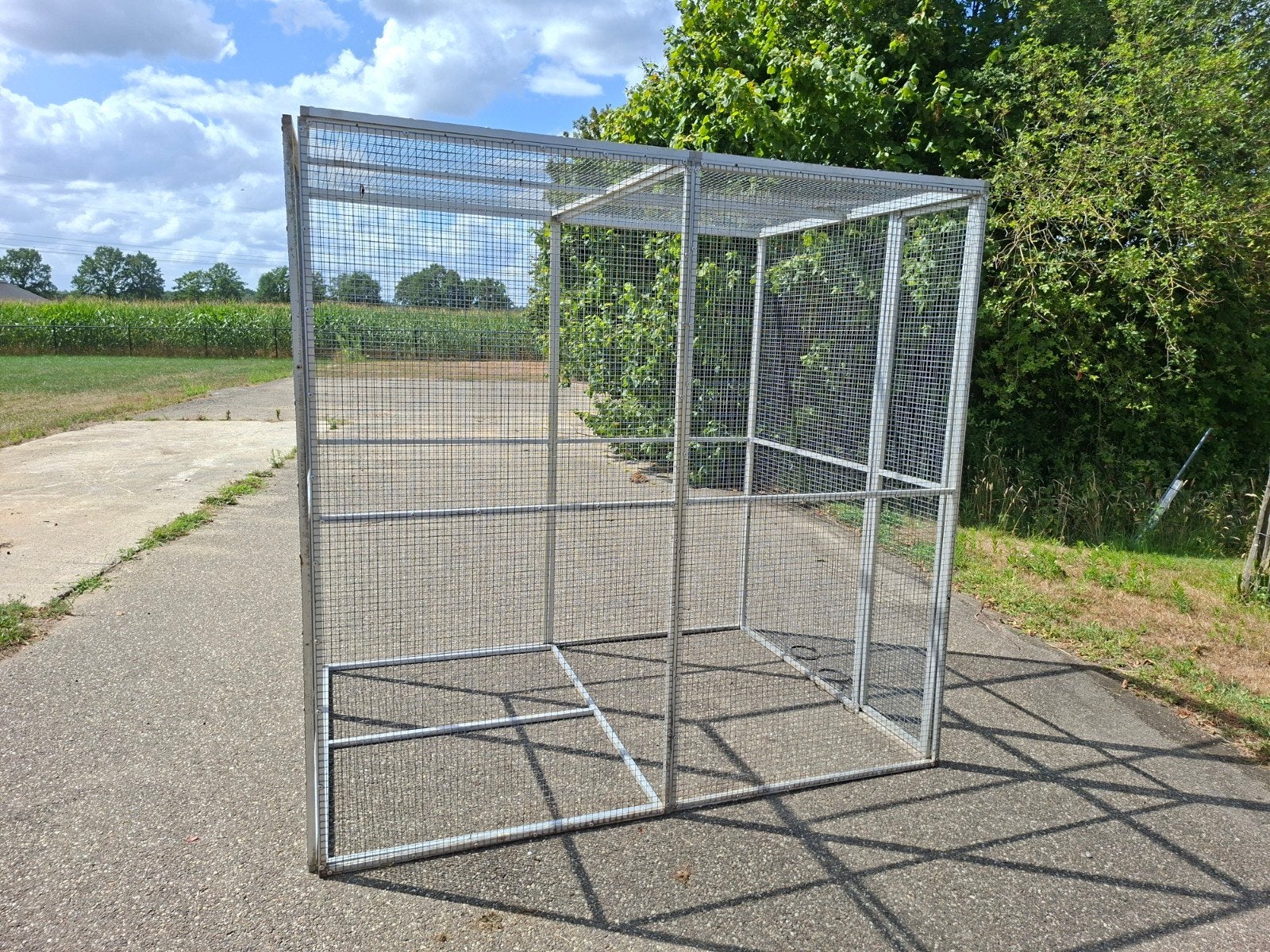 Voliere met panelen, Dieren en Toebehoren, Vogels | Hokken en Kooien, Ophalen, Gebruikt, Aluminium, Volière