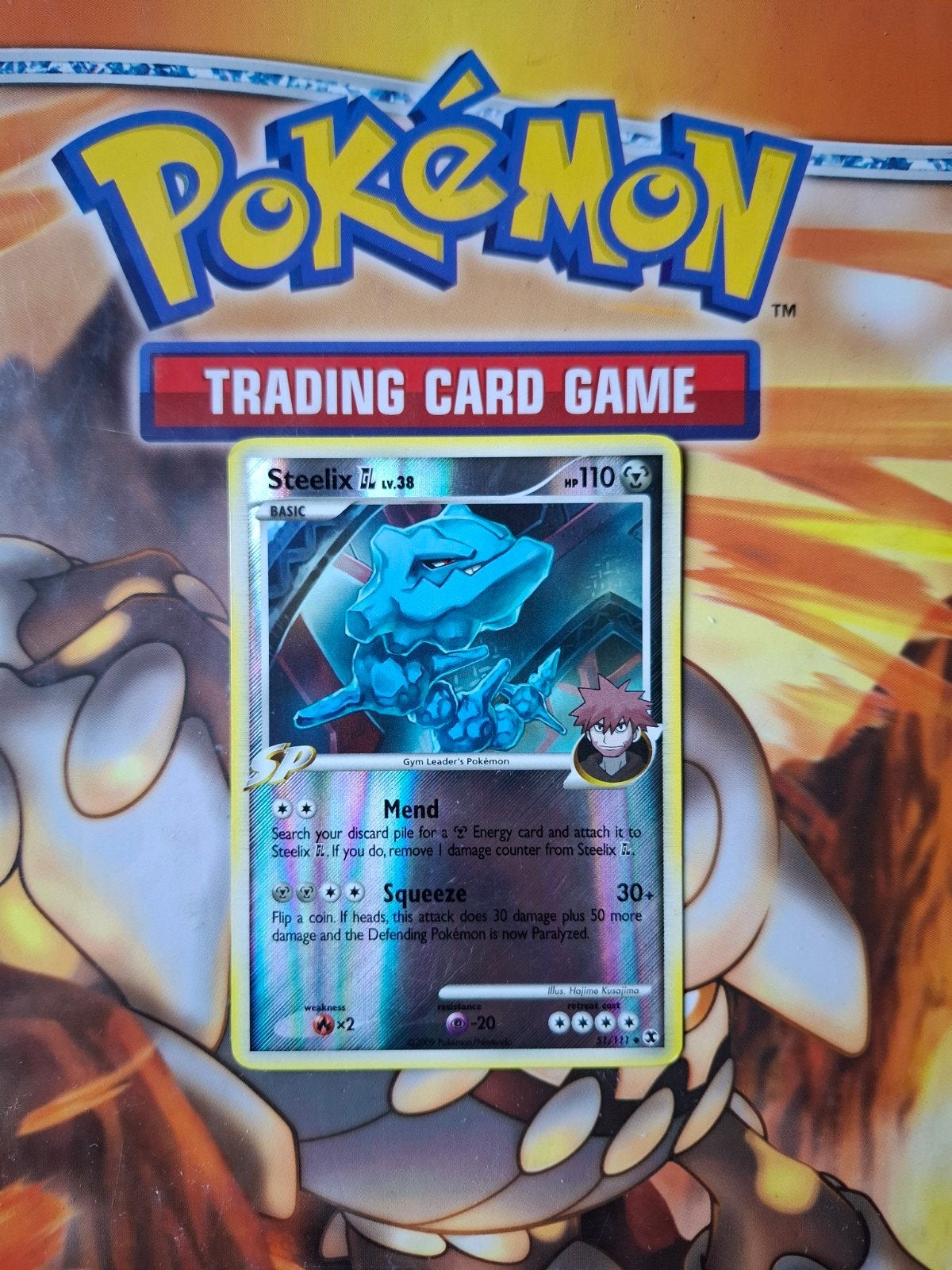 Steelix 51/111 Platinum Rising Rivals reverse holo pokemon, Ophalen of Verzenden, Gebruikt, Losse kaart, Foil