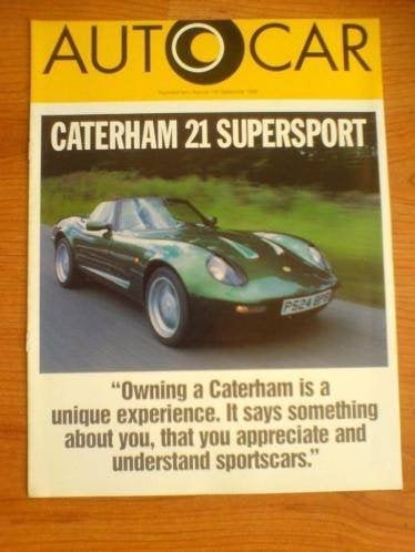 Caterham Super Seven of 21 brochure/auto folder '96 '97, Ophalen, Zo goed als nieuw, Overige merken