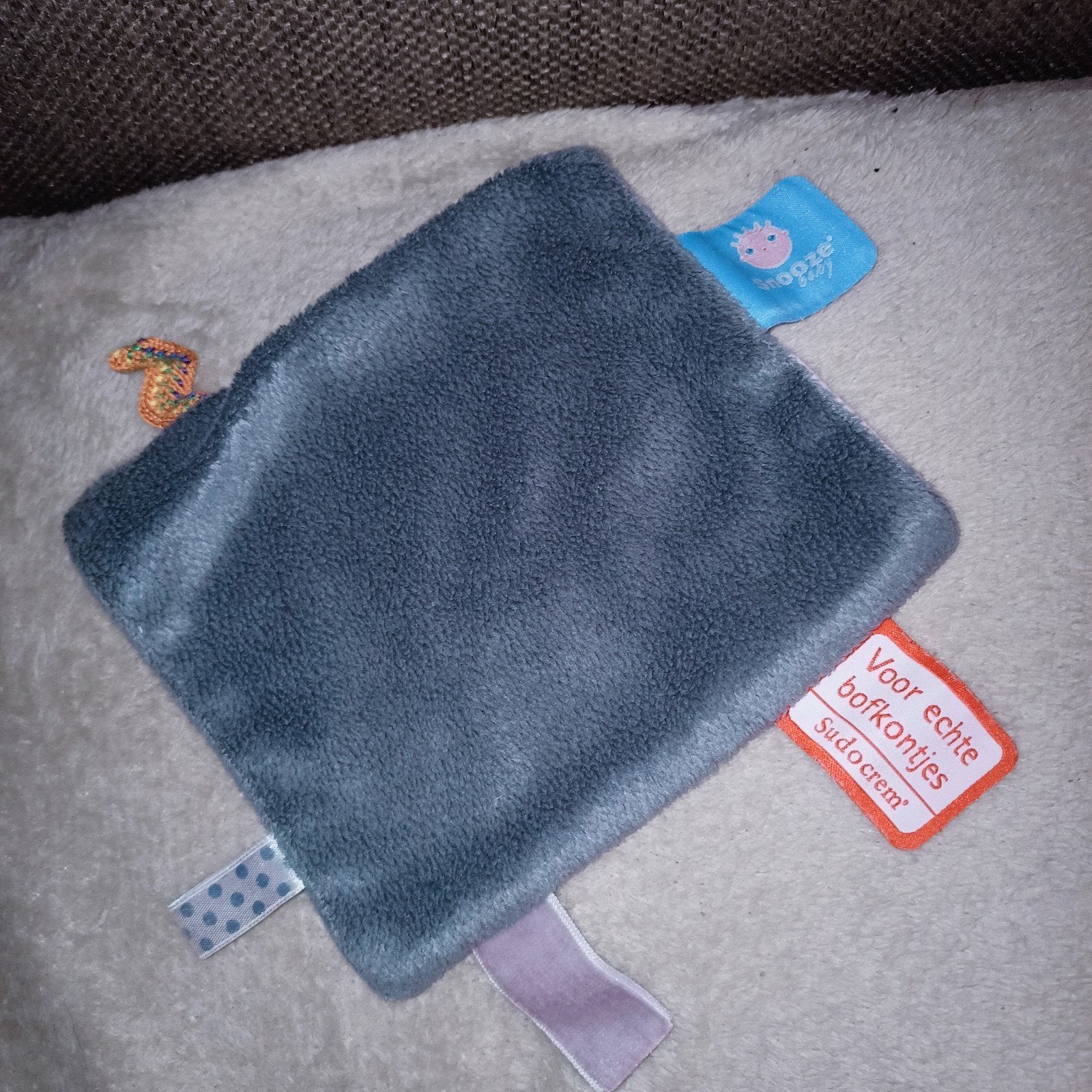 Snooze babu. Sudocrem, labeldoekje., Overige merken, Grijs, Ophalen of Verzenden, Zo goed als nieuw
