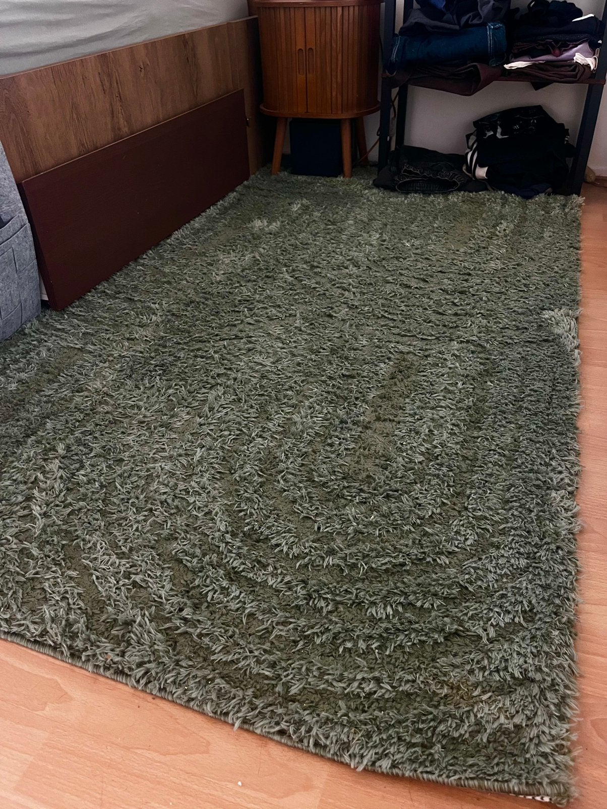 Scandinavisch vloerkleed groen (200 x 140 cm), Huis en Inrichting, Ophalen, 100 tot 150 cm, Scandinavisch, Zo goed als nieuw