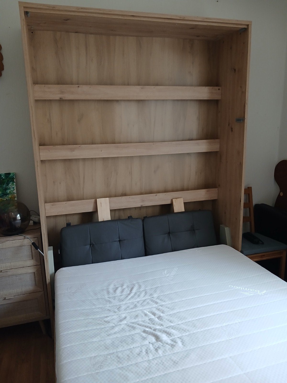 Opklapbed 140 X 200, Ophalen, Zo goed als nieuw, Tweepersoons