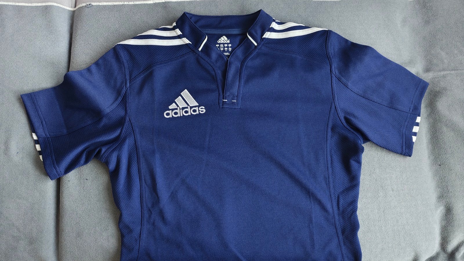 Adidas ClimaCool rugby-shirt blauw-wit - Maat S, Blauw, Overige typen, Nieuw, Ophalen of Verzenden