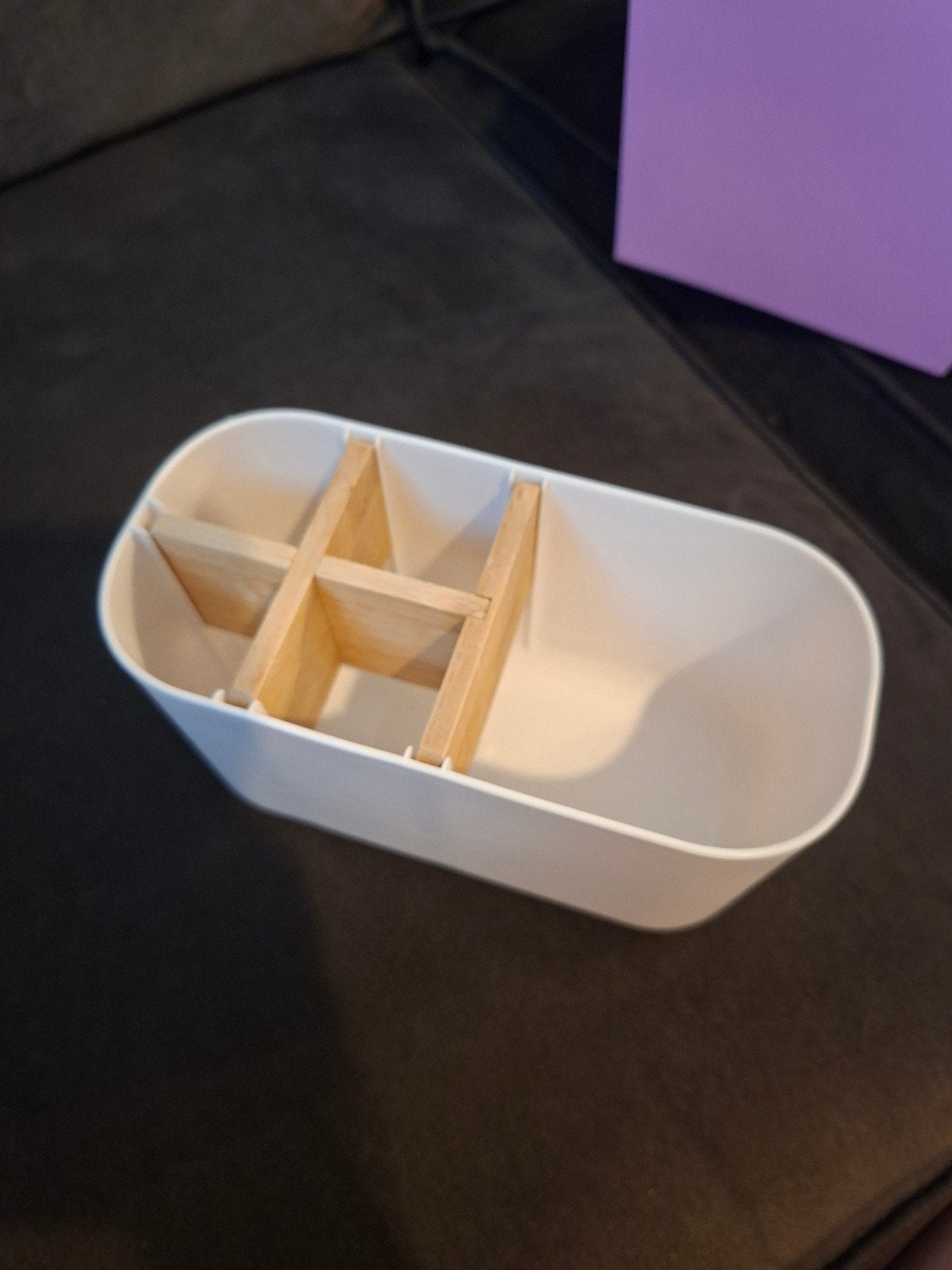 Badkamer Organizer met Uitneembaar Houten Rekje, Ophalen, Gebruikt, Wit, Overige typen