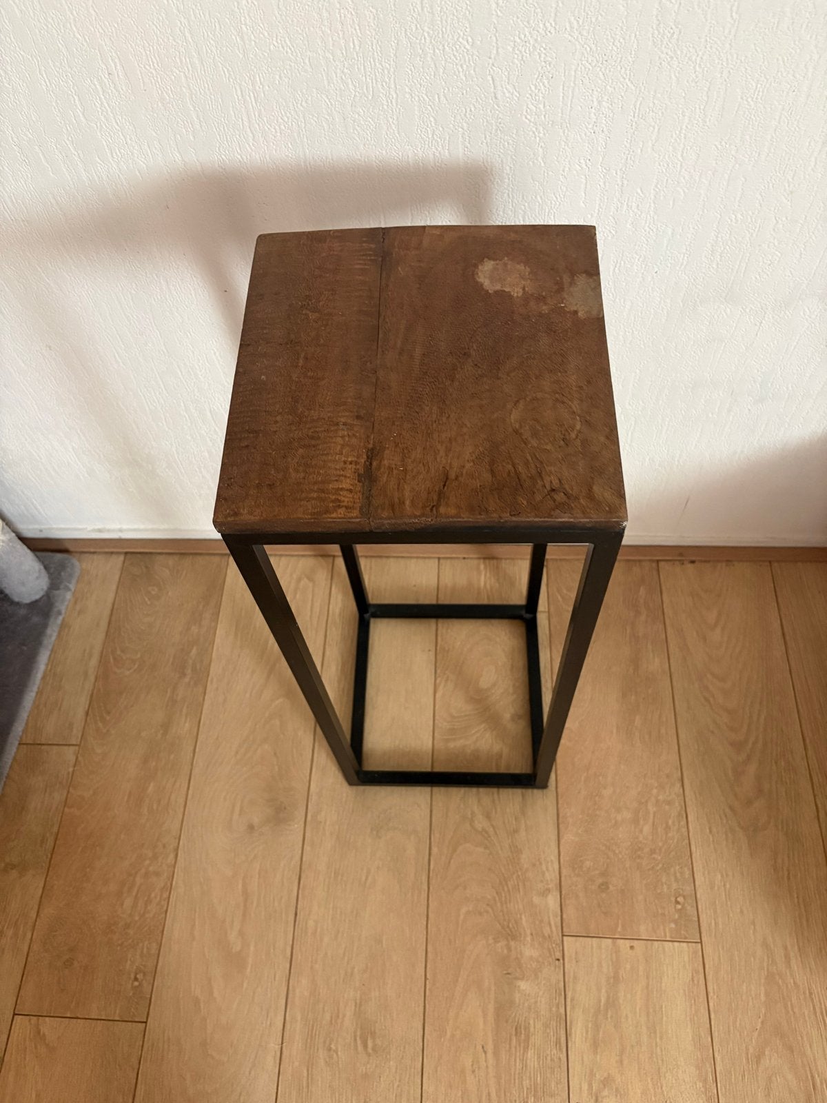Zuil / Plantenstandaard Hout en Metaal 80cm, Ophalen, Gebruikt