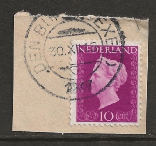 S- Ned. gestempeld Den Burg Texel 1947, Postzegels en Munten, Ophalen of Verzenden, Na 1940, Gestempeld
