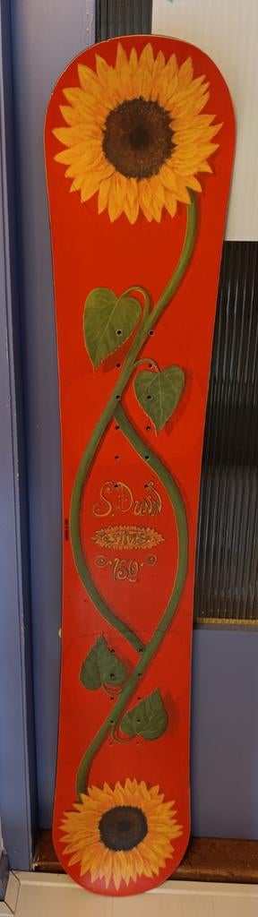 Vintage 1994 Sims Shannon Dunn Sunflower snowboard, Sport en Fitness, Ophalen of Verzenden, Gebruikt, Board