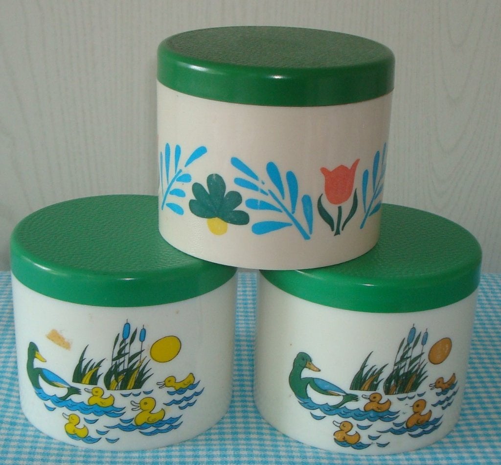 SENO vintage kunststof voorraadpotten jaren 60/70, Ophalen of Verzenden