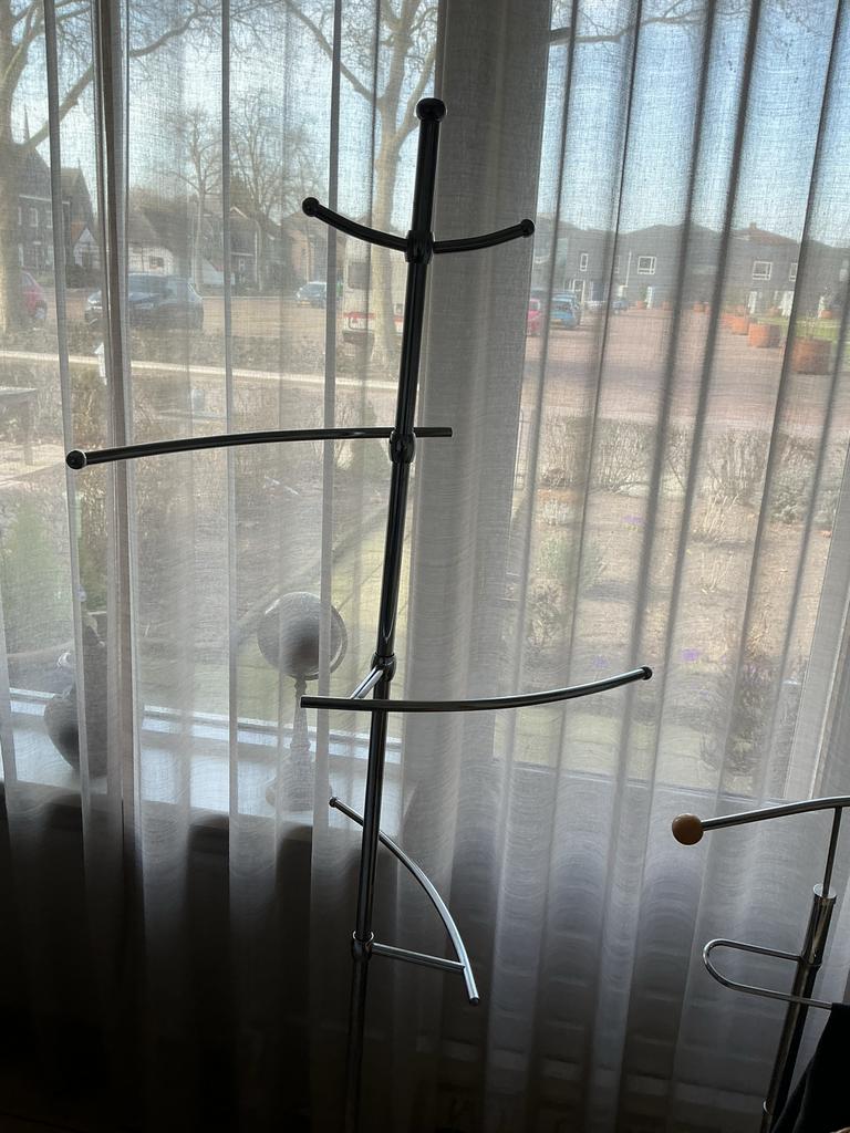 Roestvrije Staande Kapstok - Modern Design, Huis en Inrichting, Woonaccessoires | Kapstokken, Gebruikt, Staande kapstok, 150 tot 200 cm