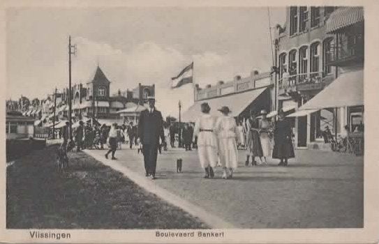 Vlissingen Boulevard Bankert, Verzenden, 1920 tot 1940, Ongelopen, Zeeland