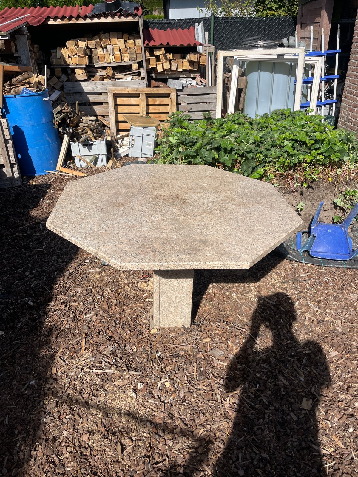 Tuintafel - Achthoekig - Duurzaam en Stijlvol, Tuin en Terras, Ophalen, Gebruikt, Ovaal, Overige materialen
