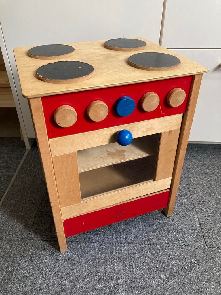 Goochem houten speelkeukentje met oven en kookplaten, Ophalen, Gebruikt, Hout, Speelkeuken