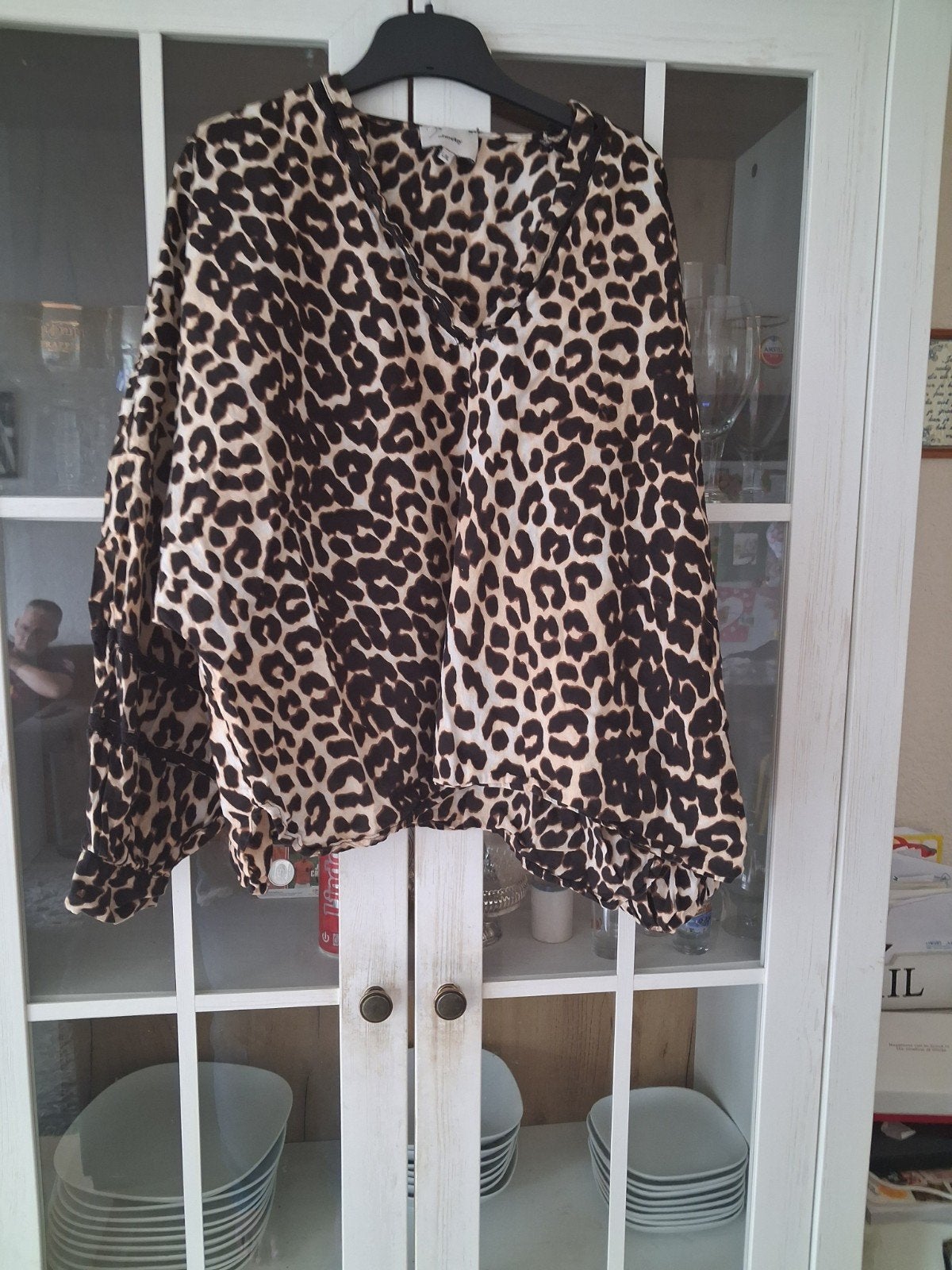 Shoeby blouse met luipaardprint - Maat L/XL, Kleding | Dames, Meerkleurig, Maat 46/48 (XL) of groter, Ophalen of Verzenden, Zo goed als nieuw