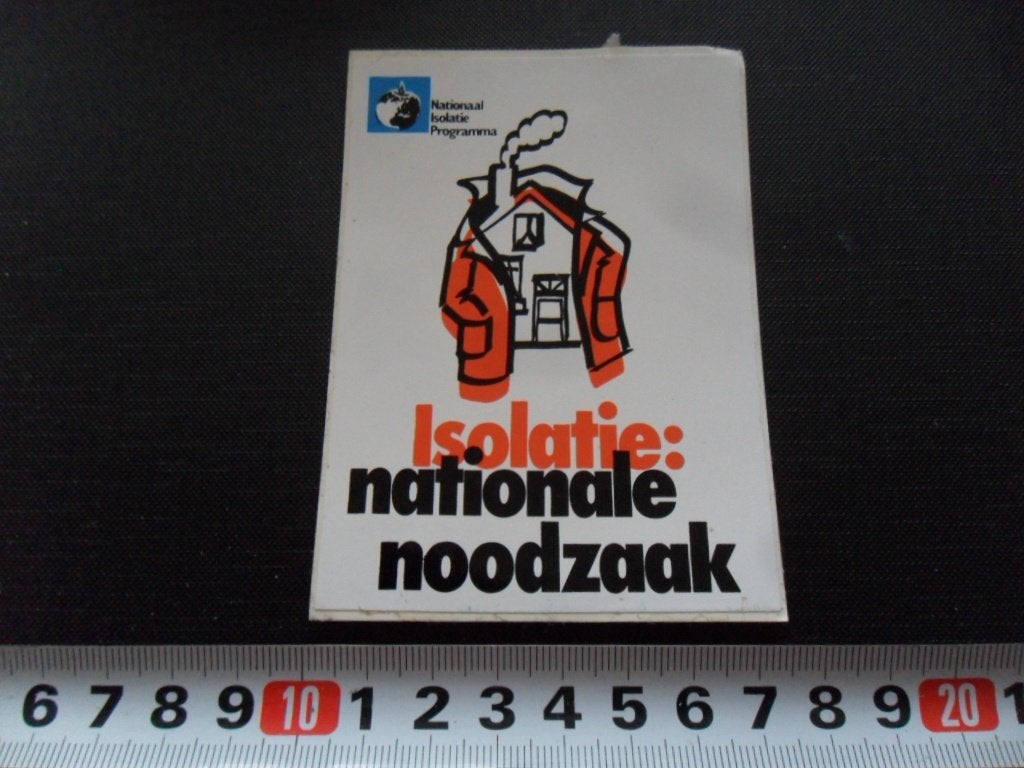 sticker Isolatie:  nationale noodzaak, Ophalen of Verzenden, Zo goed als nieuw