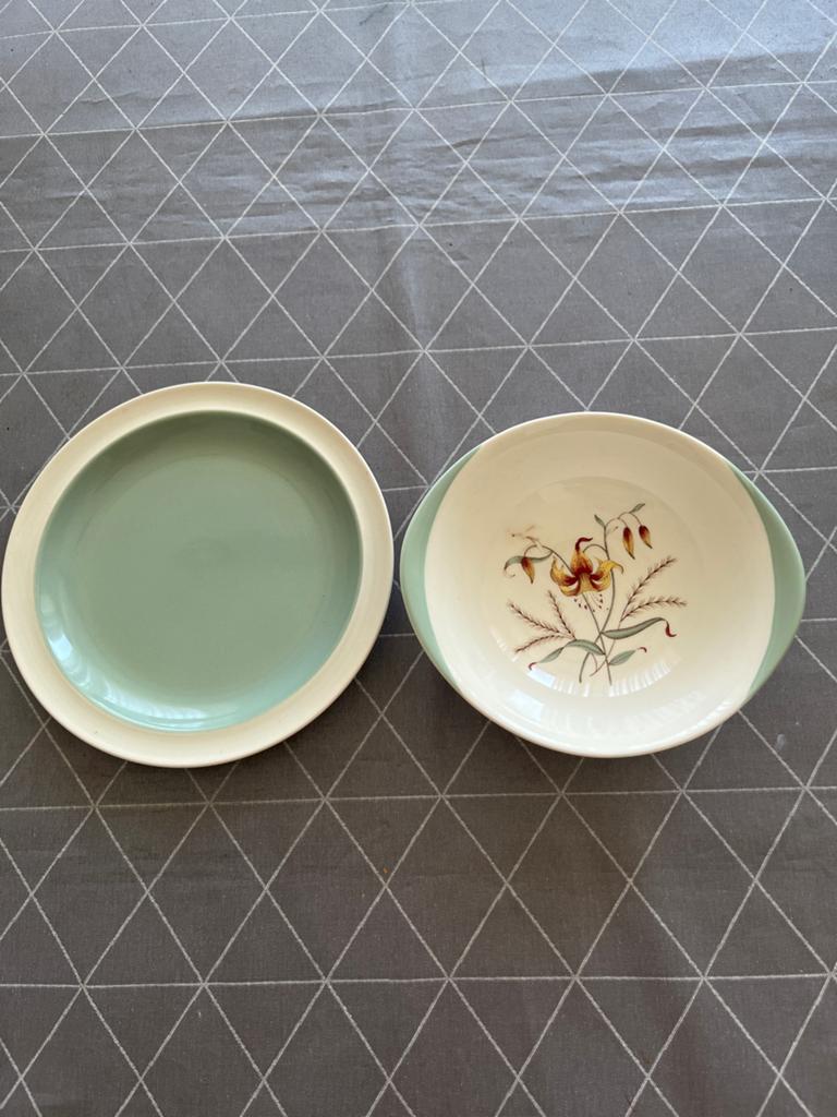 Vintage Wedgwood Tiger Lily schaal en bord, Ophalen of Verzenden