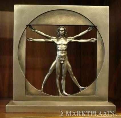 Leonardo Da Vinci VITRUVIAN MAN Sculpture, Verzenden