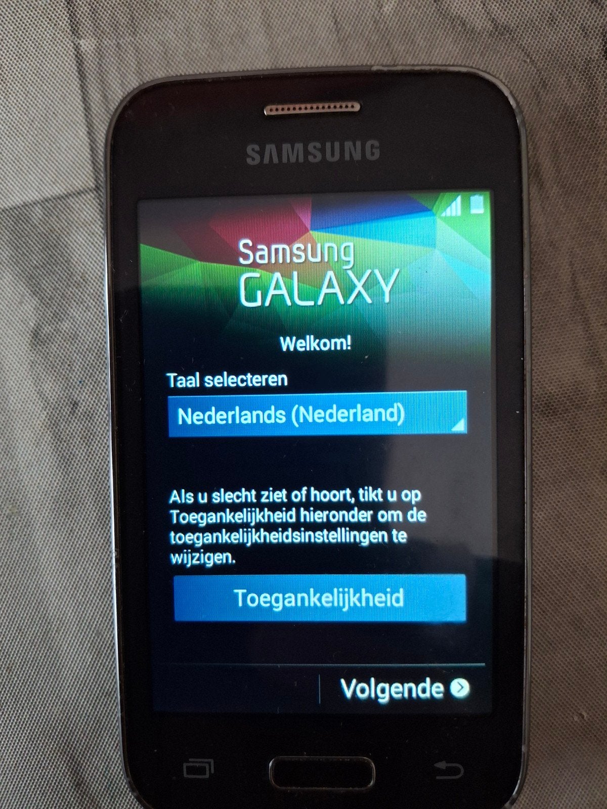 Samsung Galaxy (oud model) - Welkomstscherm, Gebruikt, Overige modellen, Zwart, Ophalen of Verzenden