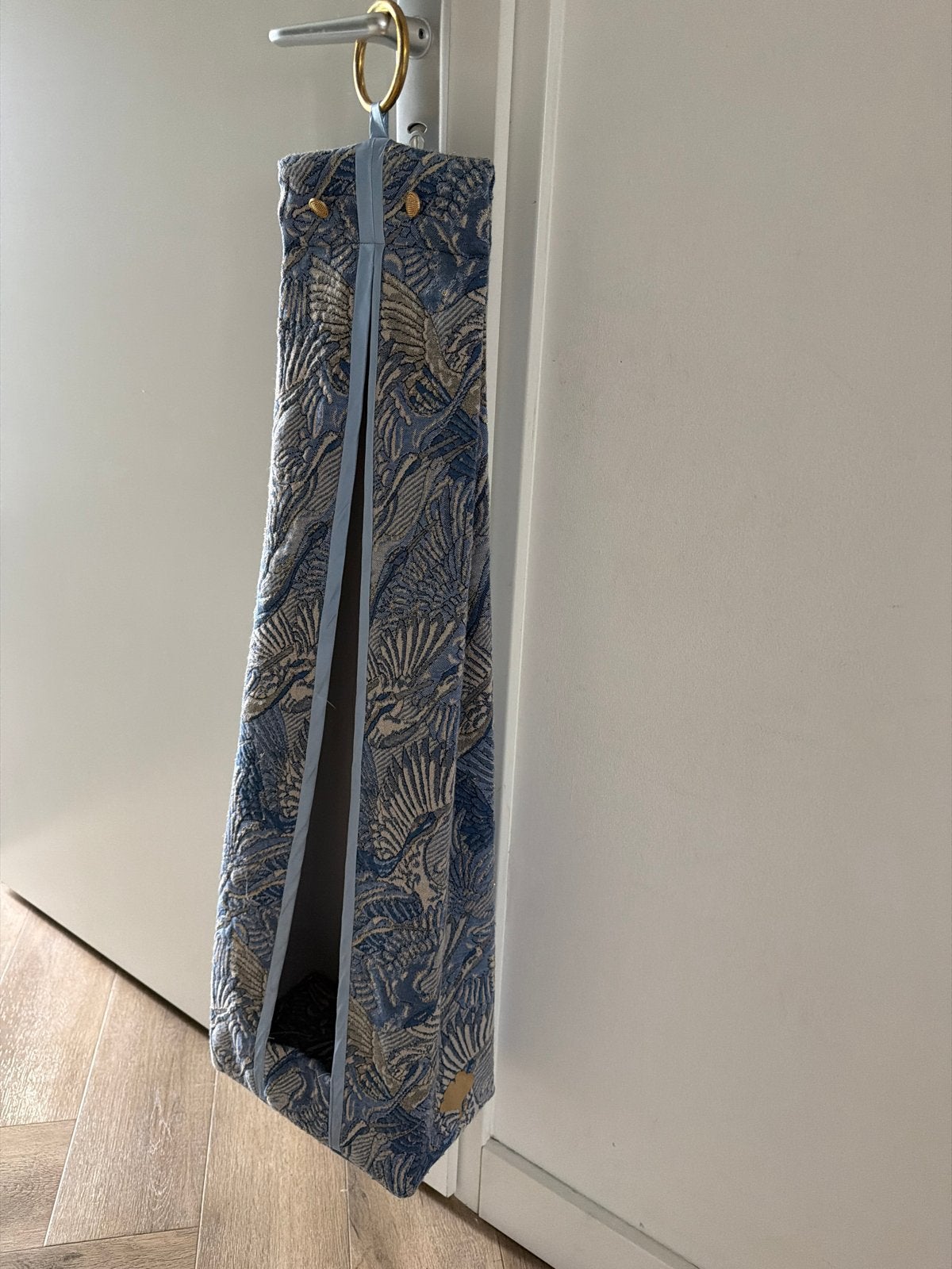 Handgemaakte luier opbergzak - Blauw met patroon, Ophalen of Verzenden, Nieuw