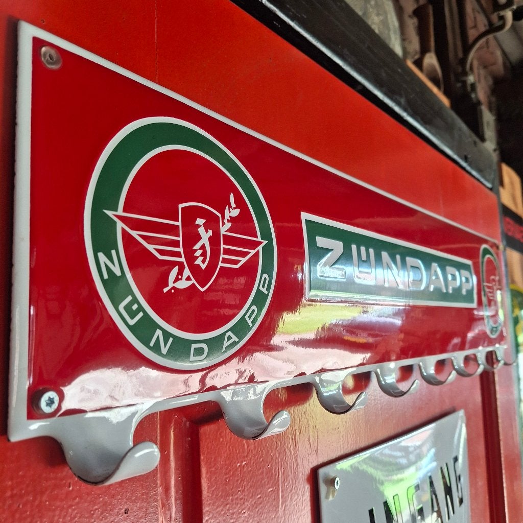 Zundapp kapstok - Authentieke, echte emaille kapstok, Ophalen of Verzenden