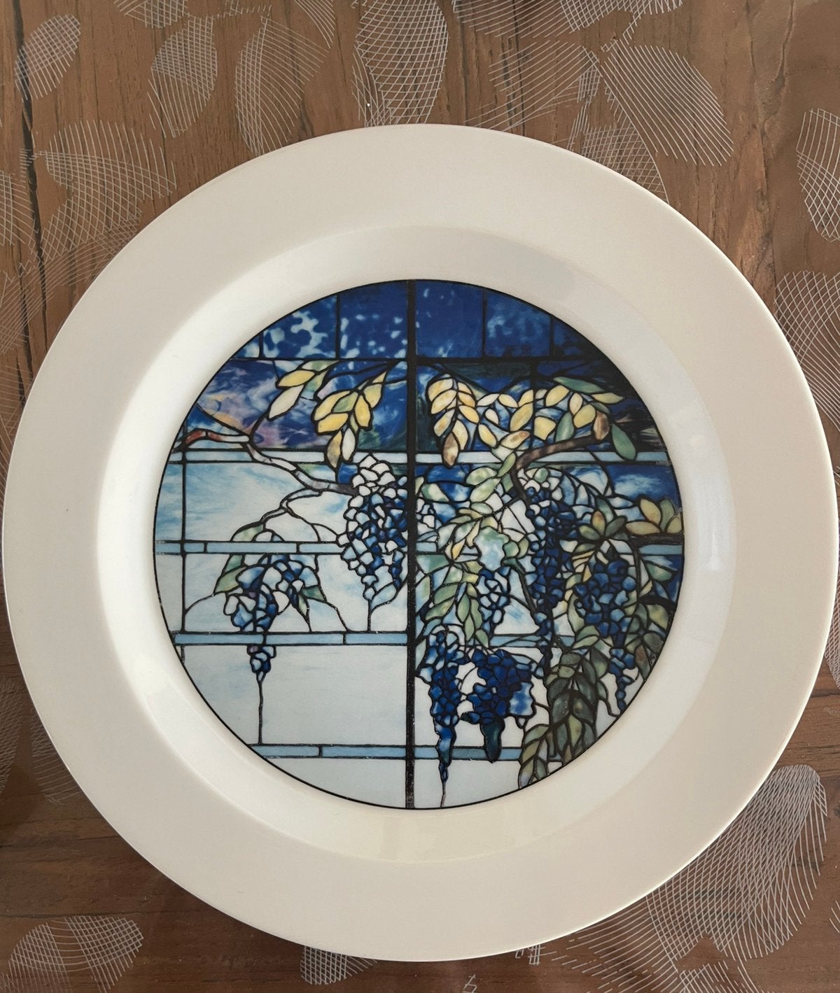 Vintage Tiffany Studios Wisteria Bord Limited Edition. Gaaf., Antiek en Kunst, Antiek | Wandborden en Tegels, Ophalen of Verzenden