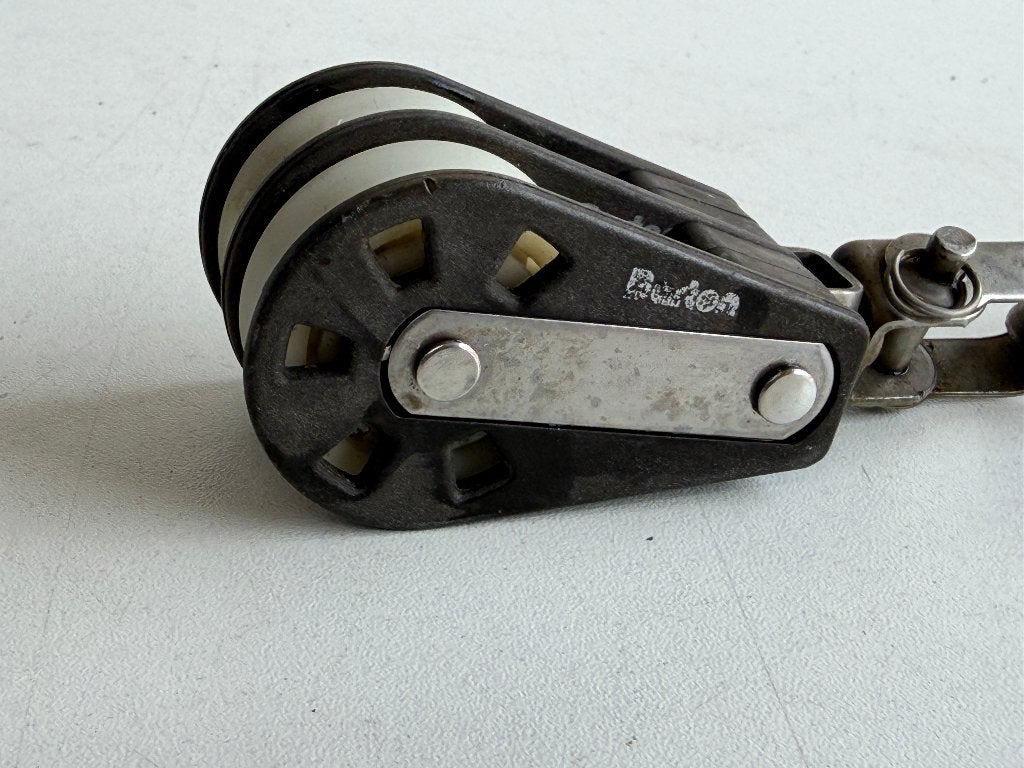 Barton 2 schijfs blok 35 mm tot 7 mm lijn, gelagerd, Watersport en Boten, Accessoires en Onderhoud, Ophalen of Verzenden, Gebruikt