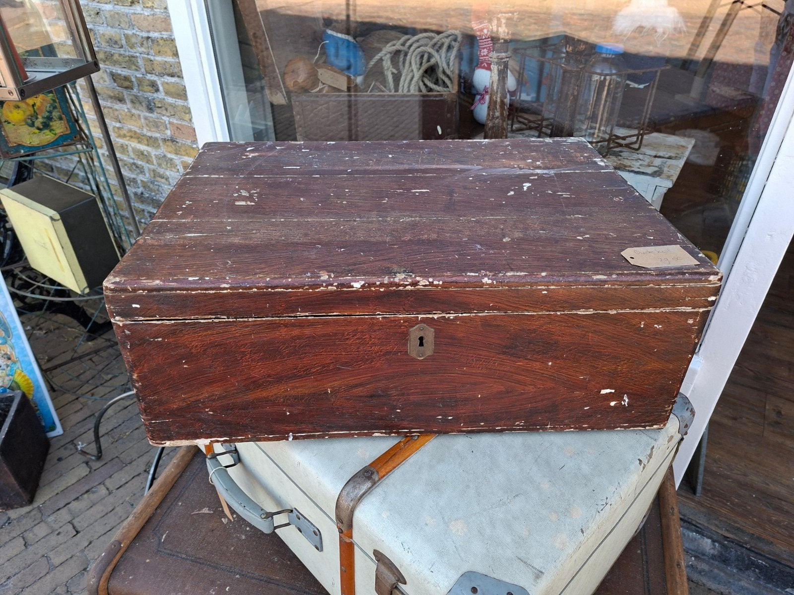 oude houten kist, Ophalen, Gebruikt, 50 tot 100 cm, Minder dan 50 cm