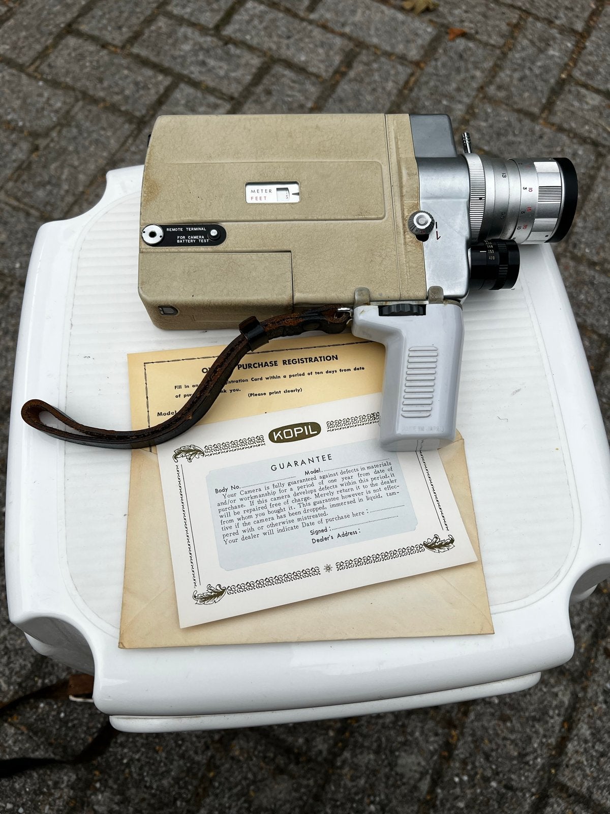 Vintage Kopil IV EE Zoom 8mm filmcamera met accessoires, Ophalen of Verzenden, 8mm, Camera