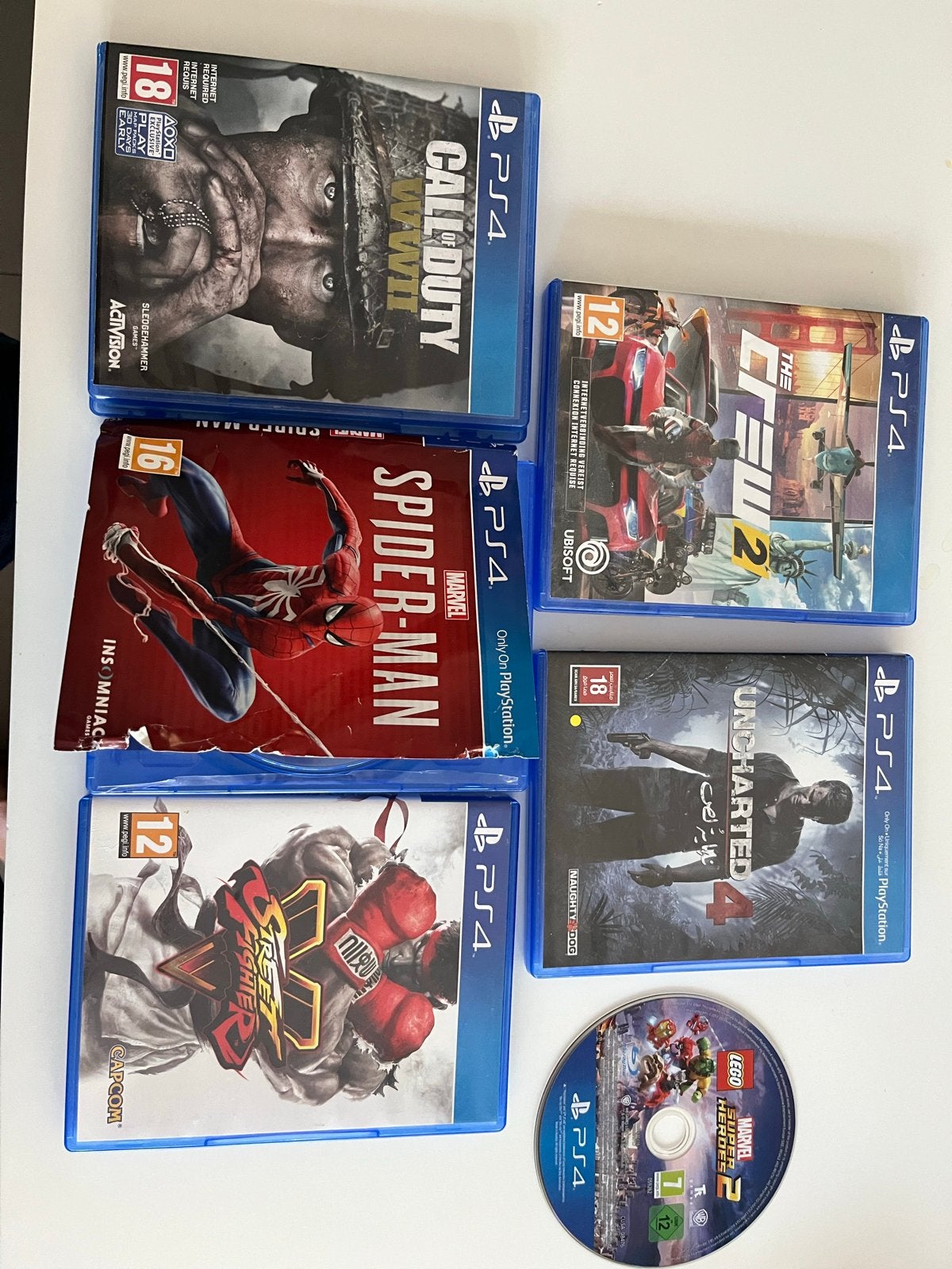 PS4 Games Bundel: Call of Duty, Spider-Man, The Crew 2, Unch, Online, Gebruikt, Vanaf 18 jaar, Shooter