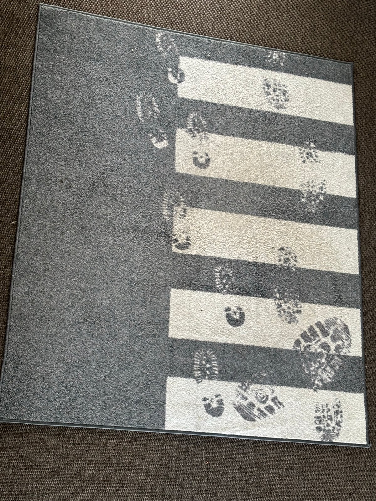 IKEA Snabbfotad vloerkleed zebrapad/voetstap 160x133, 100 tot 150 cm, Zwart, Ophalen of Verzenden, Zo goed als nieuw