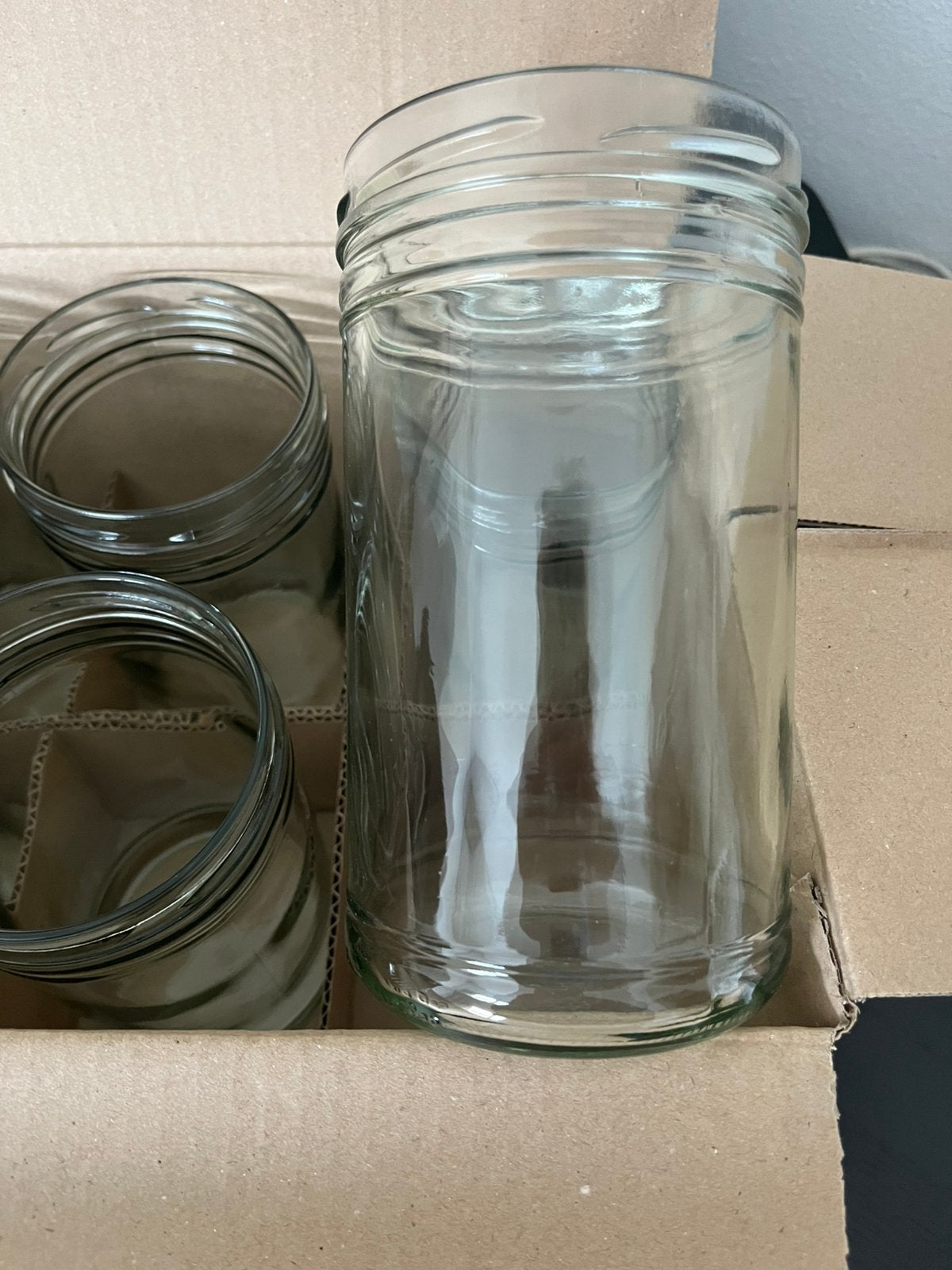 Glazen potten met goudkleurige schroefdeksel, Ophalen, Met deksel, Pot, Bus of Blik, Nieuw