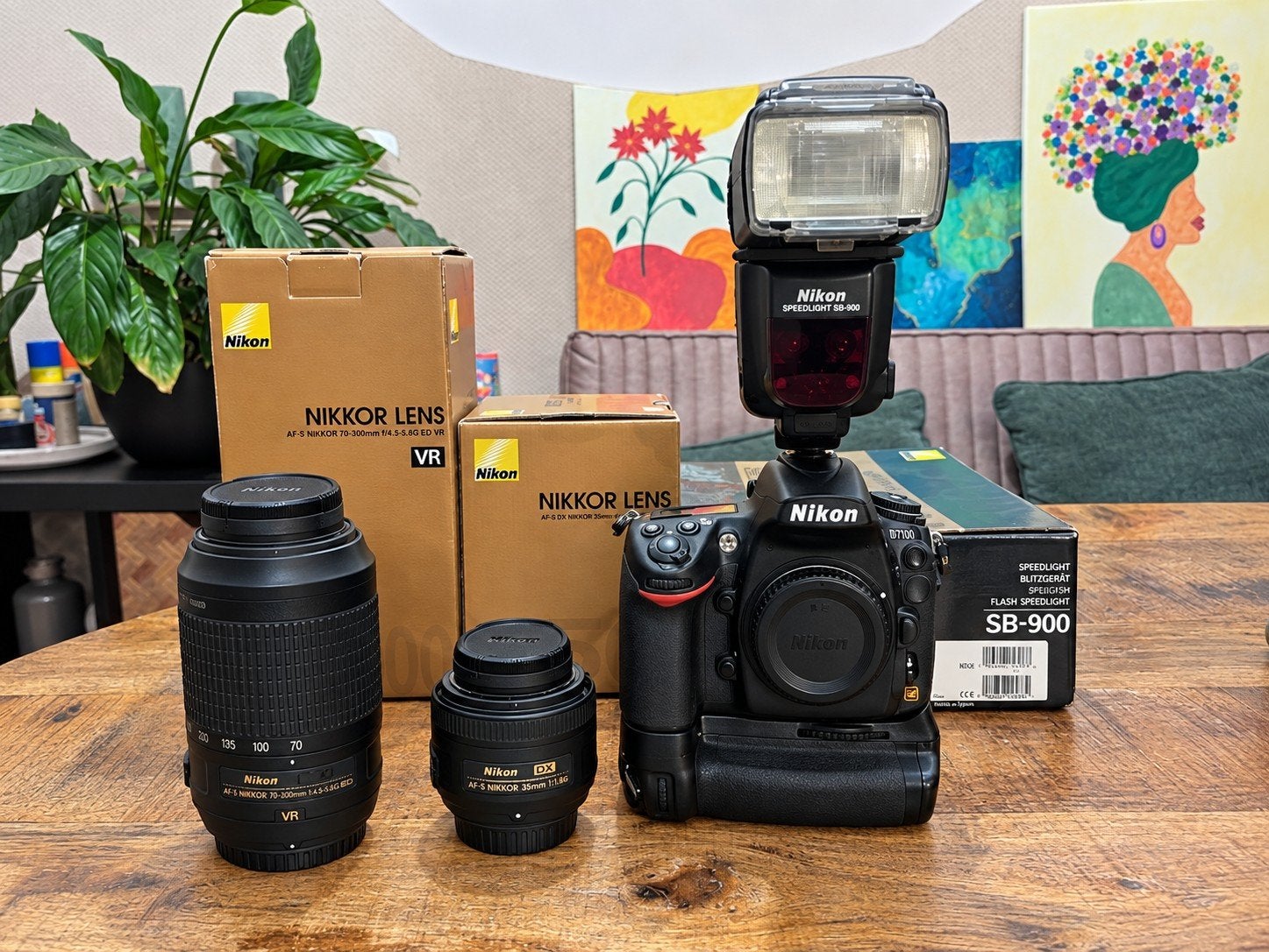 Nikon D700 kit met 2 lenzen, flitser en batterijgrip, Nikon, Camera, Ophalen of Verzenden, Gebruikt