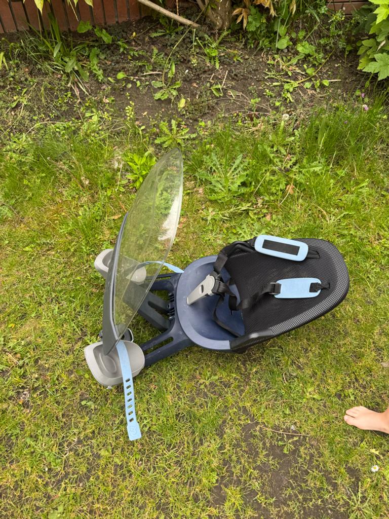 Qibbel Exclusive Mini Fietszitje met Windscherm, Fietsen en Brommers, Fietsaccessoires | Fietsstoeltjes, Ophalen, Gebruikt, 0 t/m 18 kg