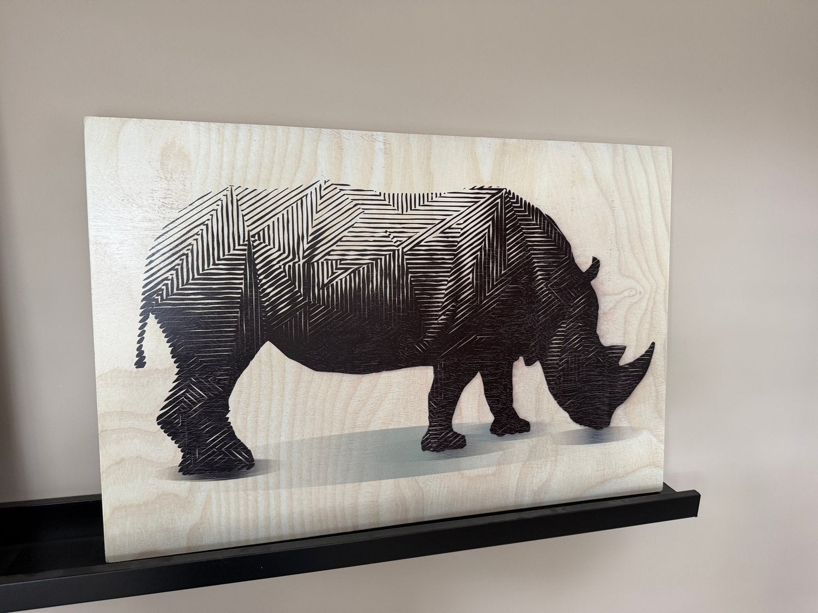 Houten wanddecoratie, Ophalen, Zo goed als nieuw, Minder dan 50 cm, Schilderij