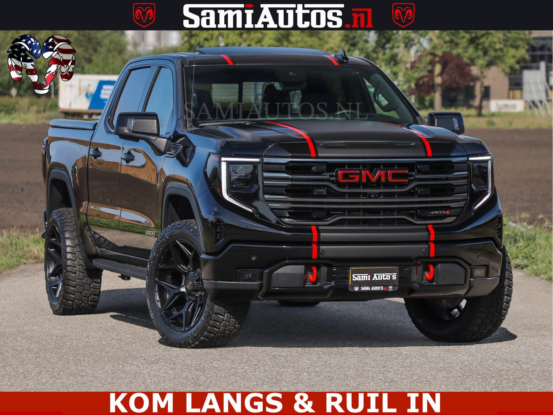GMC Sierra AT4 6.2 V8 4X4 | VIRTUAL COCKPIT | LPG | HUD | BO, Automaat, Gebruikt, Met garantie (alle), Leder