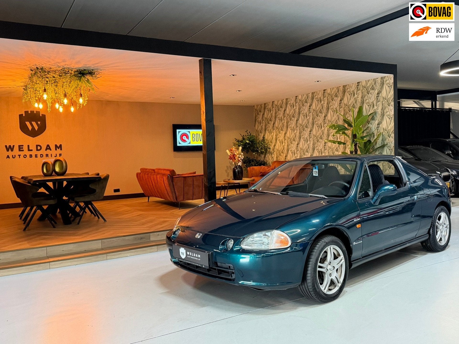 Honda CRX 1.6 ESi|1996|Nieuwe APK|Dealer onderhouden|Cabrio|, Auto's, 1005 kg, Zwart, 4 cilinders, Cabriolet