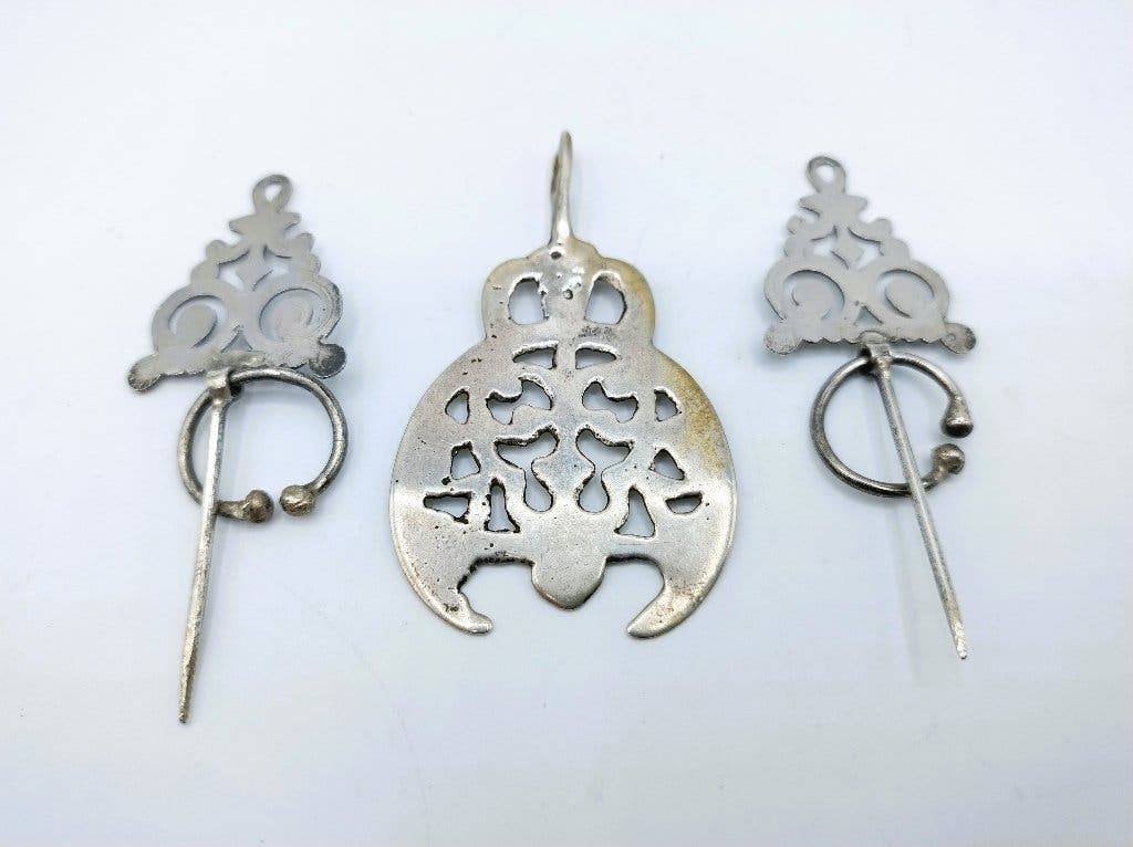Zilveren berber fibula's + hanger, Tunesië, Sieraden, Tassen en Uiterlijk, Verzenden, Zilver, Ring
