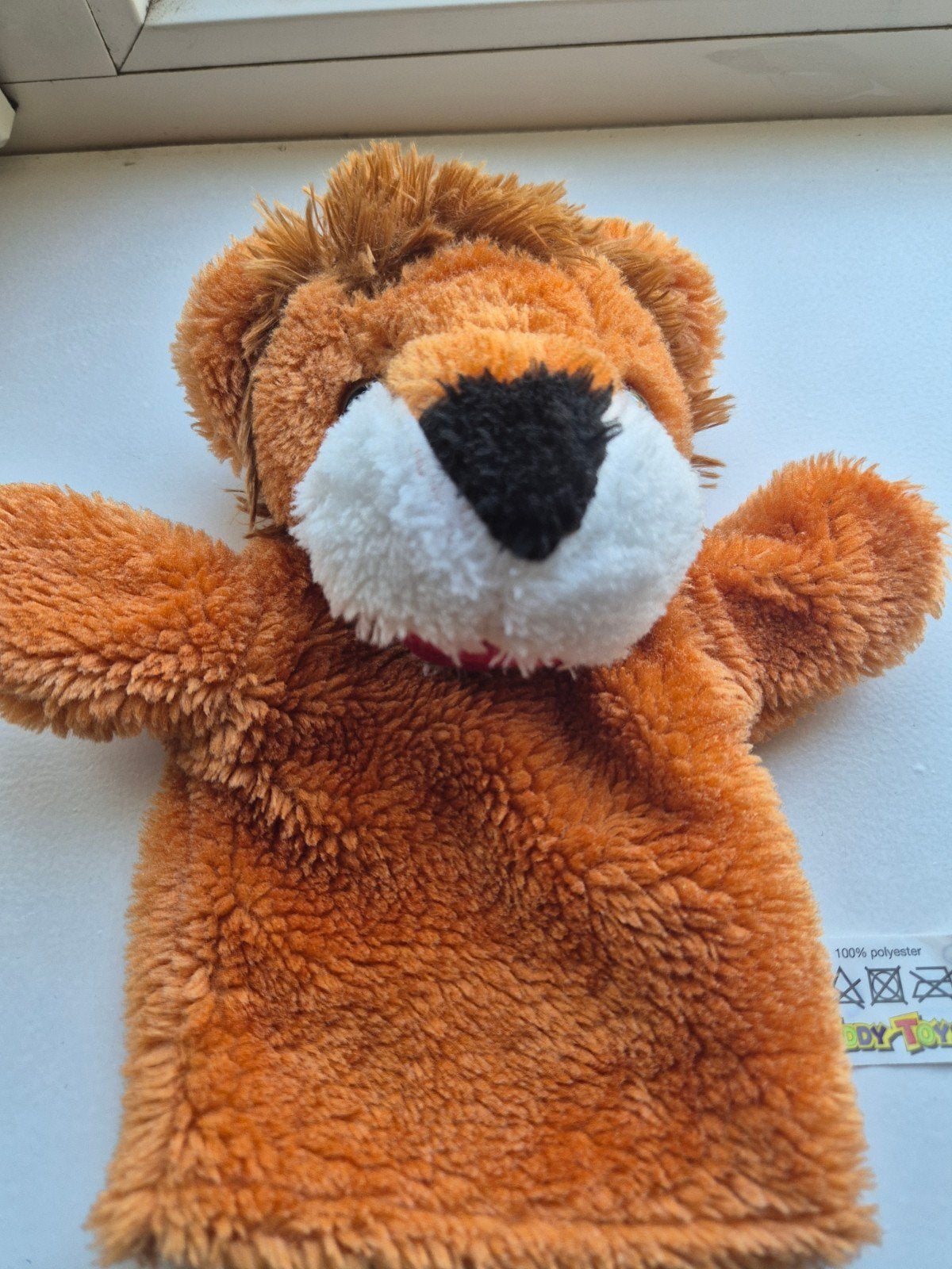 Leuke Leeuwen Handpop - Zacht en Speels, Oranje, Gebruikt, Overige merken, Overige karakters