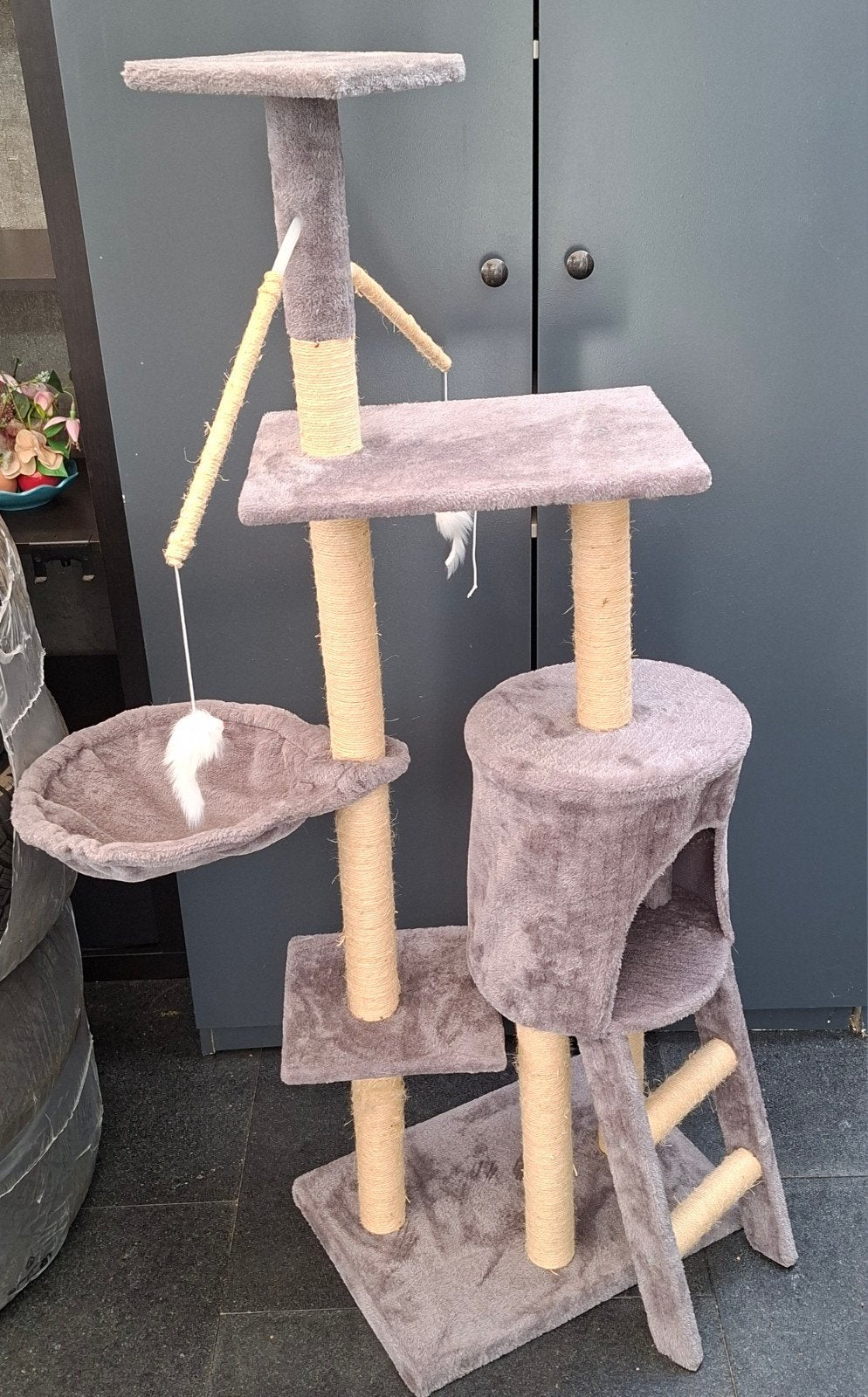 krabpaal voor katten en mand, Dieren en Toebehoren, Ophalen, Zo goed als nieuw, Krabpaal