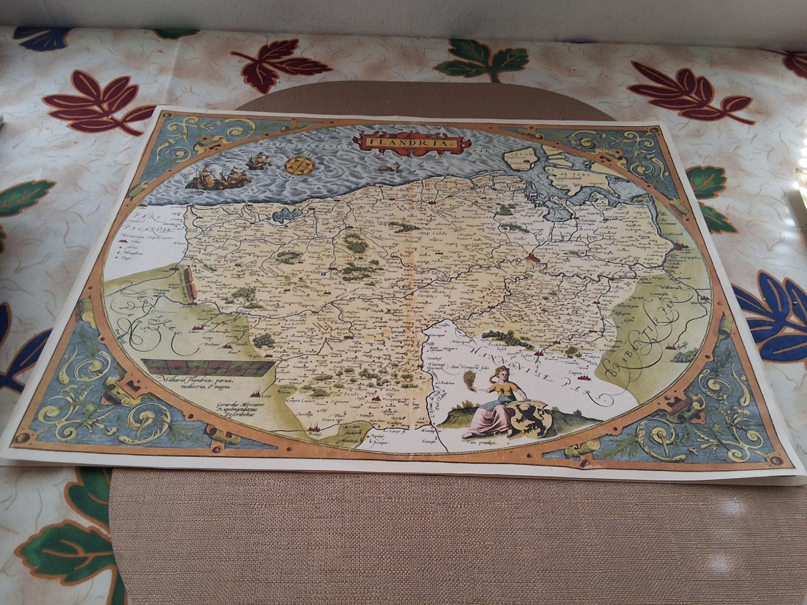 Reproductie historische kaart Flandria - Ortelius 1570, Ophalen